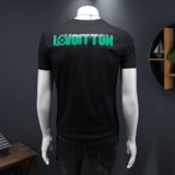 2025假模夏季新品质丝光棉男潮流短袖T恤QT6012AFD61001T-P70，男装T恤，阿丰达