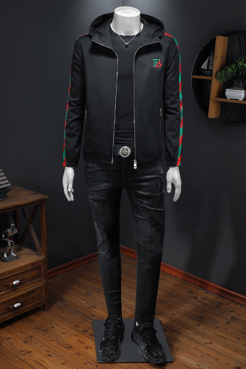 2025假模新款高端品质韩版男士连帽夹克外套QT6012AFD7790-P155,男装夹克,阿丰达