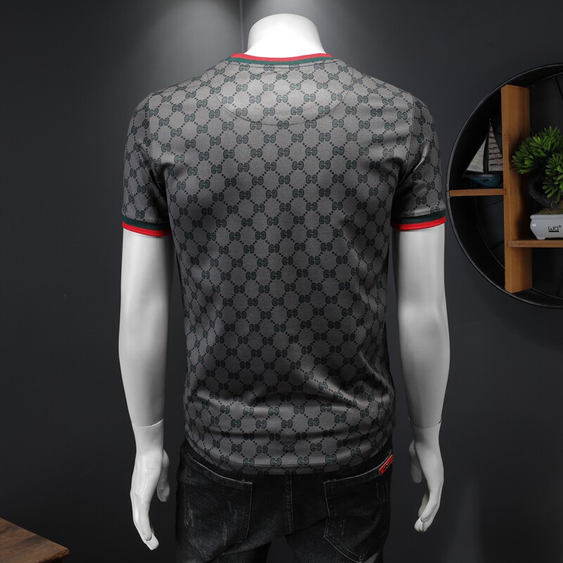假模夏季新款高端品质丝光棉男士潮流短袖T恤QT3012AFD7024T-P70,商品下架区,钱塘6012(原3012)