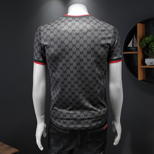假模夏季新款高端品质丝光棉男士潮流短袖T恤QT3012AFD7024T-P70,白色连衣裙搭配的包包图片