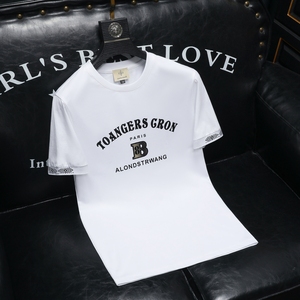 2026夏季新款品质丝光棉男潮流短袖T恤 QT6012AFD2610T-P75，男装T恤，阿丰达