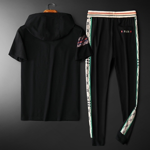 到5XL男士圆领短袖长裤运动休闲套装可单卖QT3012TZ8514-1P210图片