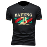 2026假模夏季新品质丝光棉男潮流短袖T恤QT6012AFD2611T-P75，男装T恤，钱塘6012(原3012)