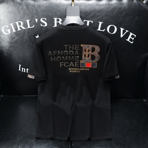 2025 夏季新款高端品质丝光棉男士潮流短袖T恤QT6012AFD8551T-P75图片