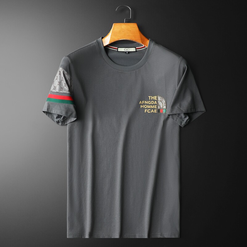 2024夏季新款高端品质丝光棉男士潮流短袖T恤QT6012AFD7109T-P70，男装T恤，阿丰达