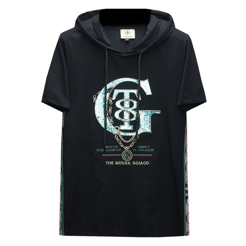 2024夏季新款高端品质丝光棉男士潮流短袖T恤QT6012AFD9936T-P80,男装T恤,钱塘6012(原3012)