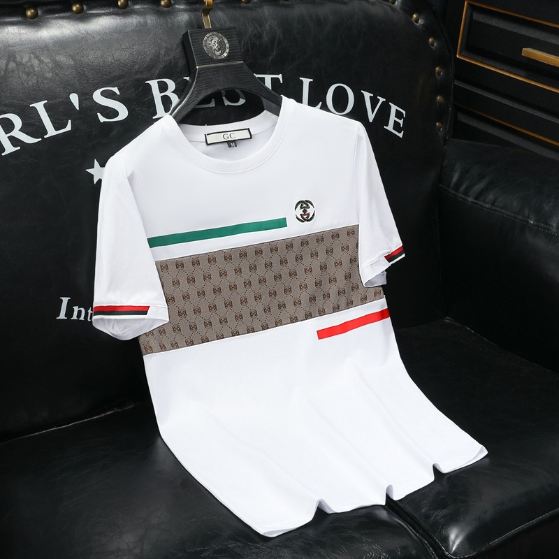 2026夏季新款高端品质丝光棉男士潮流短袖T恤QT6012AFD7010-1TP70，男装T恤，阿丰达