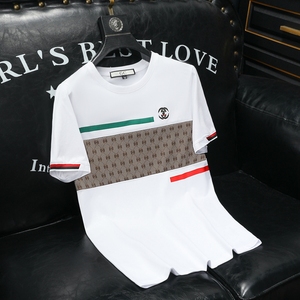 2026夏季新款高端品质丝光棉男士潮流短袖T恤QT6012AFD7010-1TP70，男装T恤，阿丰达