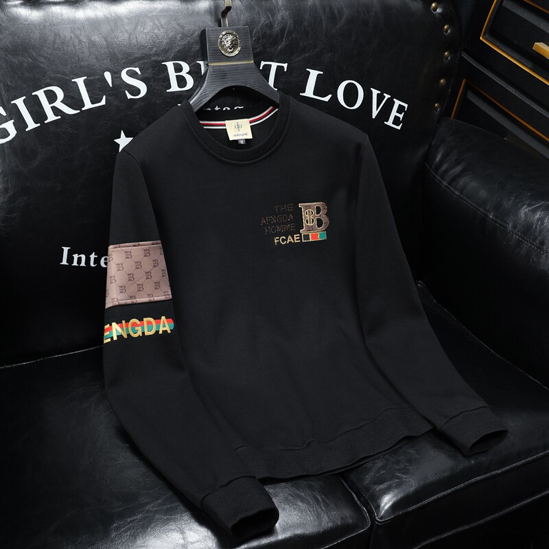 2023新款四季款男士圆领潮流时尚长袖卫衣QT3012AFD3037Y-P125，男装卫衣，钱塘3012