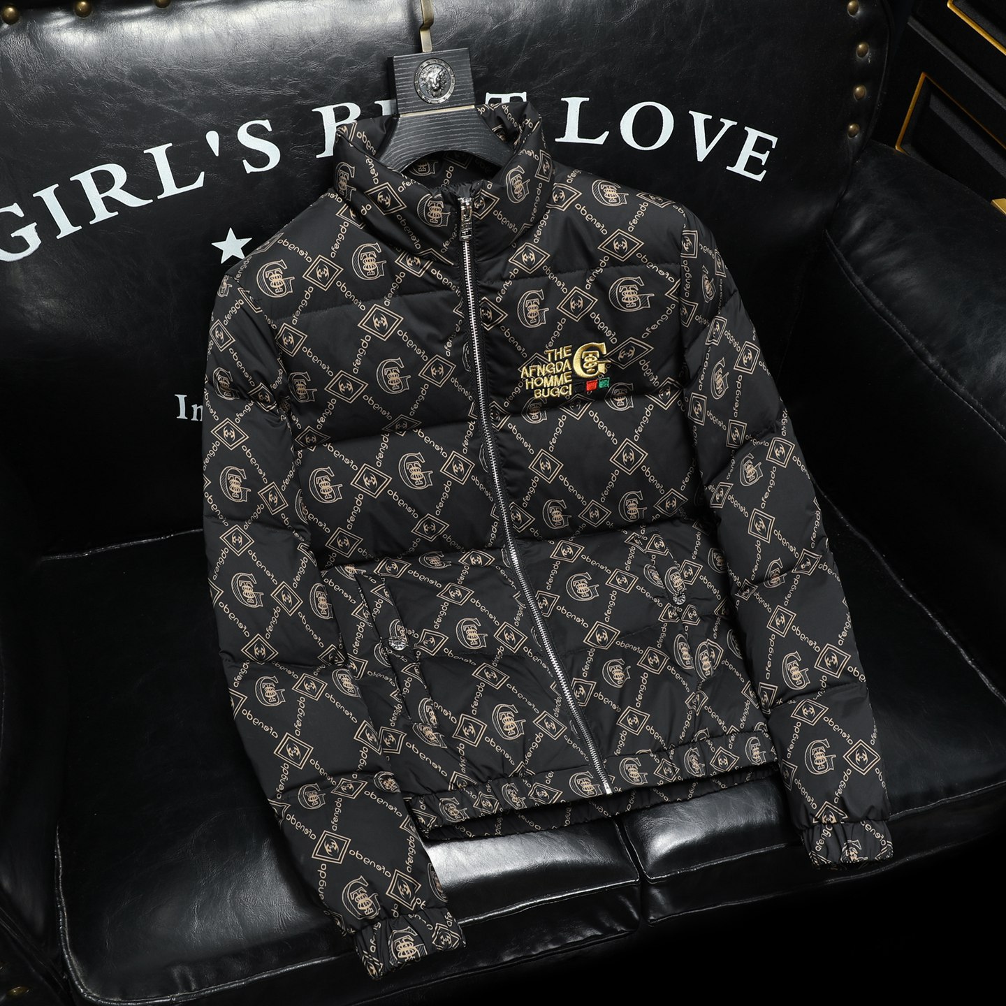 2025新款男士立领开衫时尚潮流羽绒服外套QT6012AFD7802-P310，男装羽绒服，阿丰达