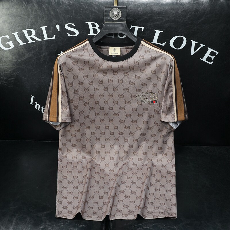 2024夏季新款高端品质丝光棉男士潮流短袖T恤QT6012AFD8381T-P70,男装T恤,阿丰达