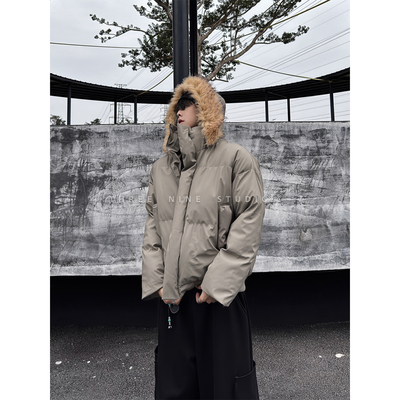 THREENINE秋冬加厚立领保暖棉衣