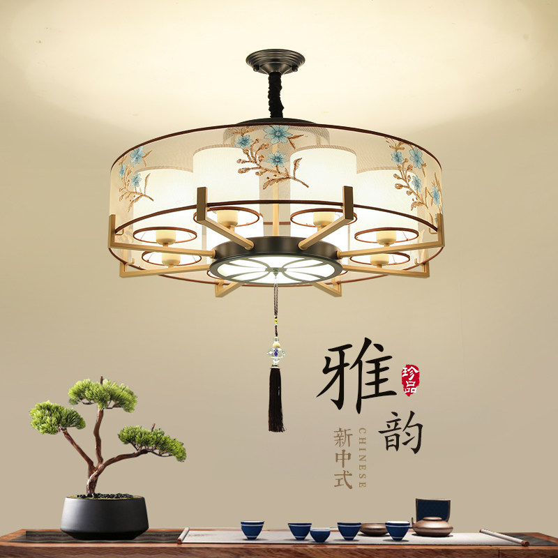 客厅主灯新中式吊灯中国风复古禅意酒店餐厅茶楼包间餐饮大气灯具,家装灯饰光源,客厅吊灯,淘宝优惠券,粉丝福利购,淘宝优惠卷