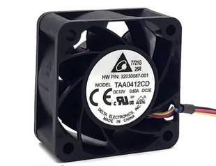 TAA0412CD 雙滾珠 0.60A 4CM 12V 大風(fēng)量 臺(tái)達(dá) 溫控散熱風(fēng)扇 4020