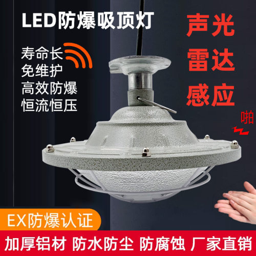 led防爆感应灯雷达声光控人体红外感应三防隔爆型消防仓库吸顶灯 - 封面