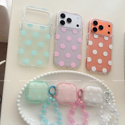 ins透明彩色波点Airpods耳机壳