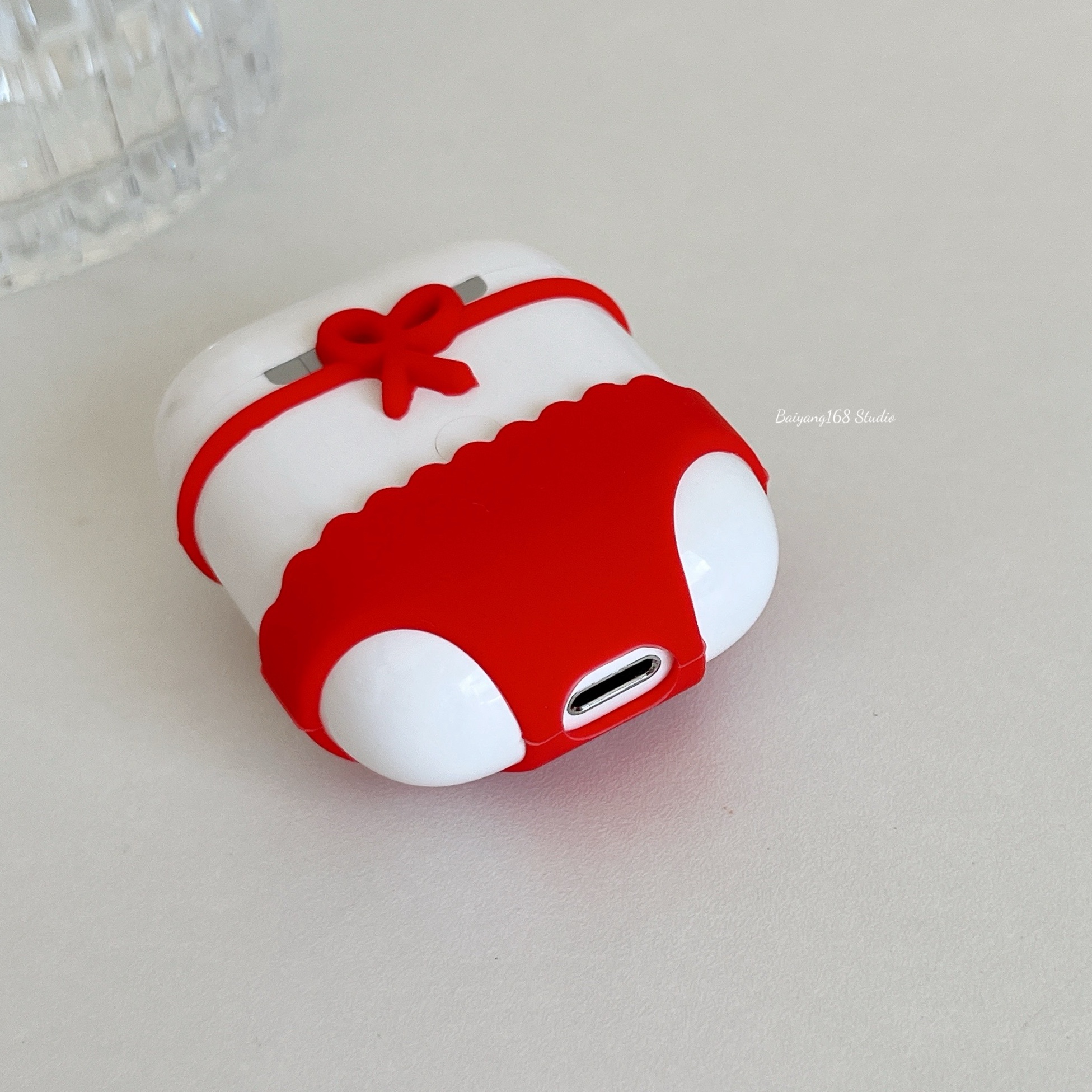 卡通趣味红苹果草莓比基尼保护套适用Aipods4耳机套Airpods1/2代硅胶airpodspro3壳airpod软pro2个性airpods3