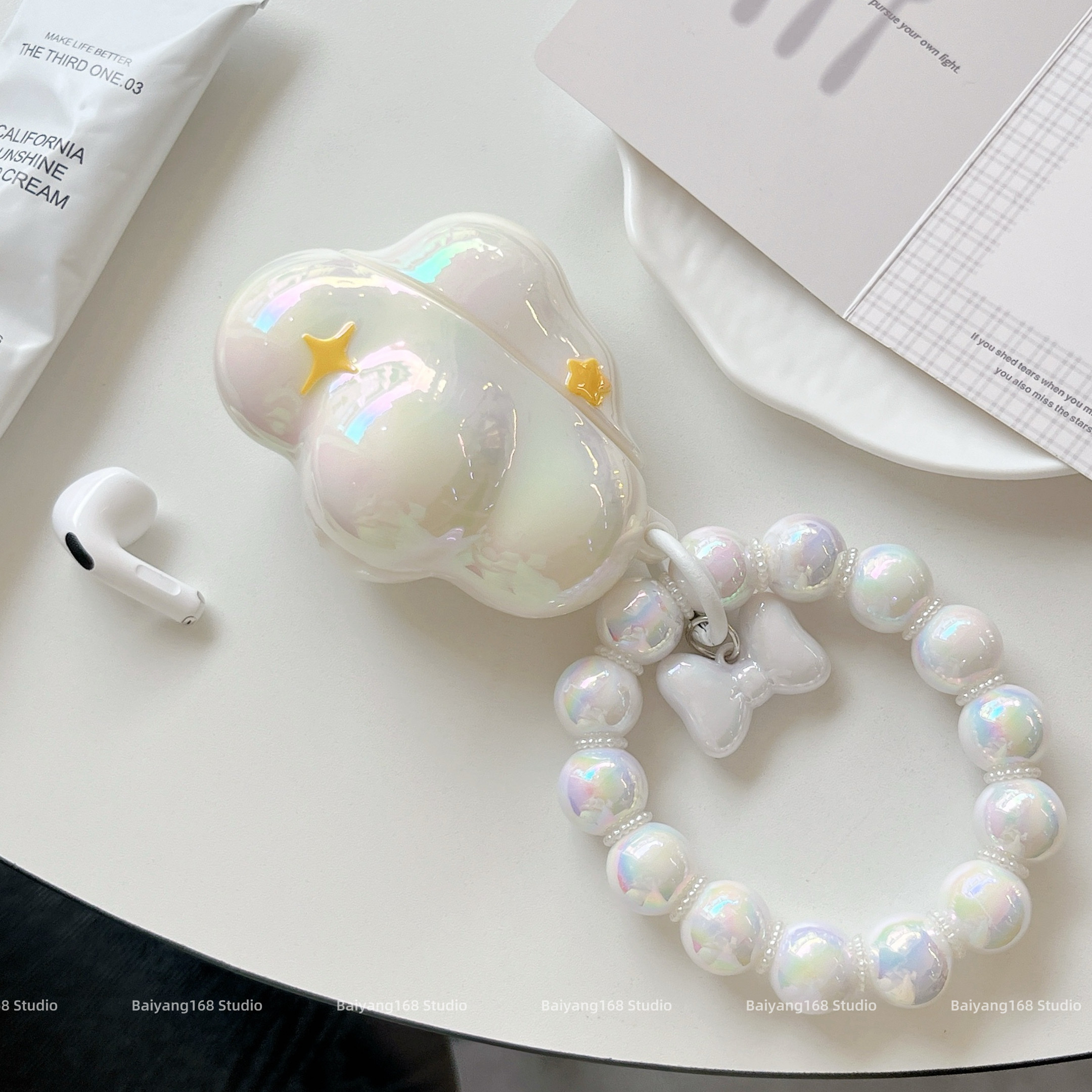 镭射星星云朵适用airpods4保护套苹果耳机保护壳airpod