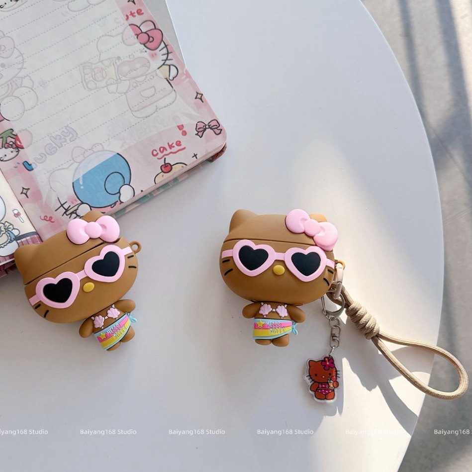 比基尼墨镜kitty猫适用airpods4保护套苹果耳机保护壳airpodspro3无线蓝牙耳机套ipod盒二三代airpods2耳机壳,3C数码配件,耳机保护套,淘宝优惠券,粉丝福利购,淘宝优惠卷