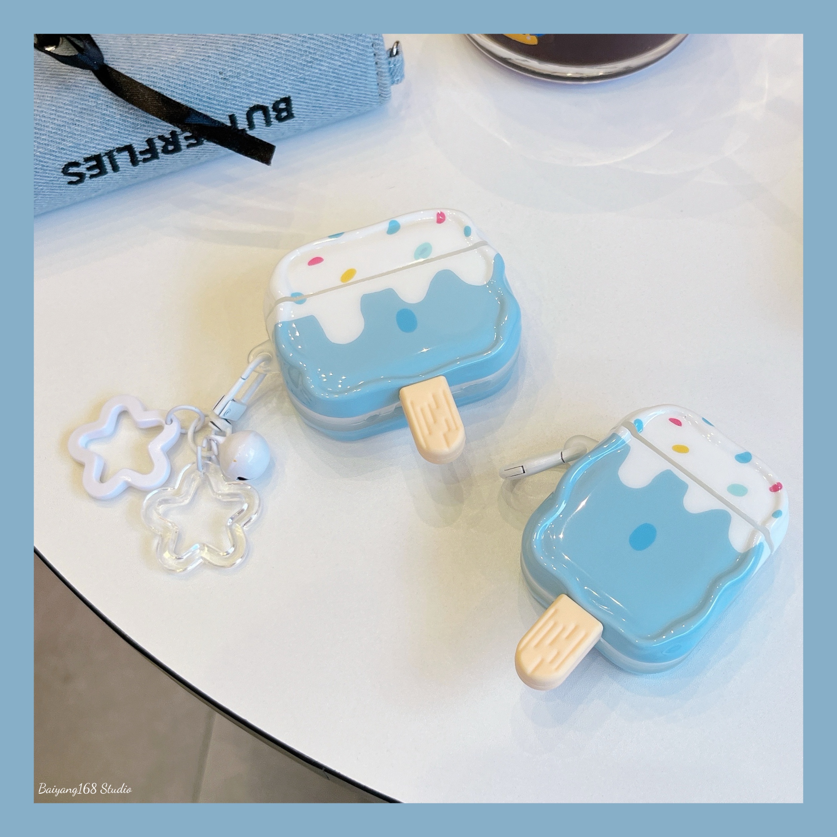 可爱立体雪糕适用airpodspro3保护套苹果耳机保护壳airpods4蓝牙耳机壳airpodpro2三代耳机套airpods3保护壳