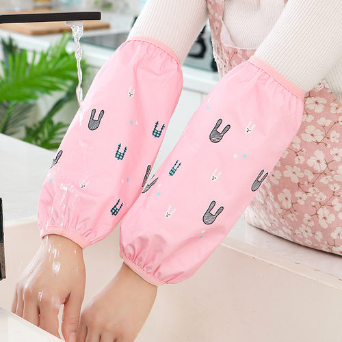 防水袖套女秋冬季长款成人学生可爱袖头工作办公袖筒防污护袖