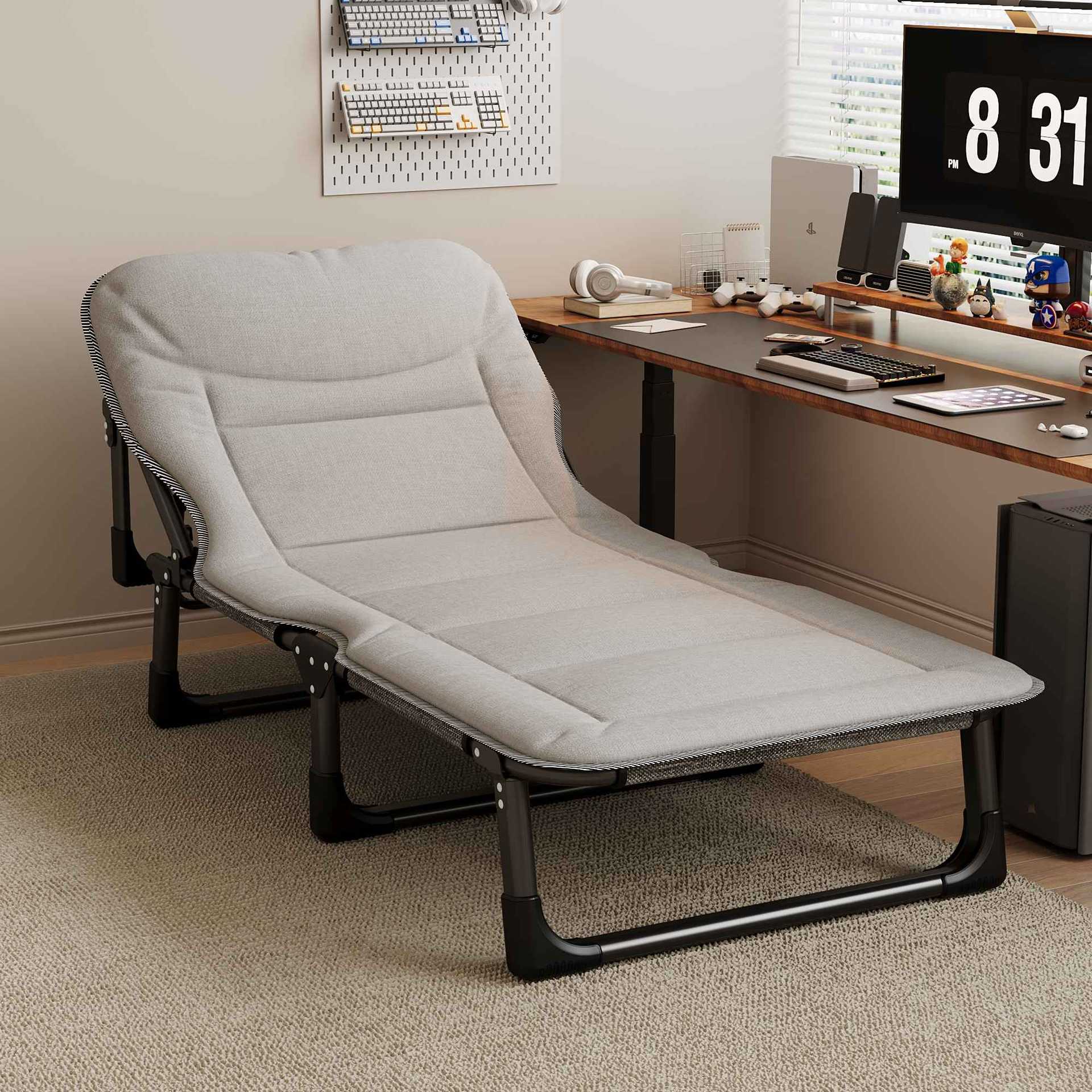 折叠床单人办公室午休神器行床家用成人小床简易便捷多功能躺椅