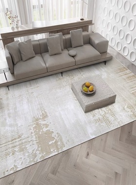 秋冬新品意式轻奢客厅地毯防水防污奶油风高级卧室沙发茶几垫床边