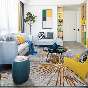简约现代客厅地毯沙发茶几毯北欧卧室满铺床边家用长方形可机洗