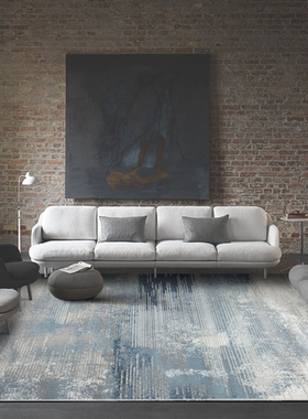 土耳其进口别墅客厅地毯轻奢后现代简约茶几地毯极简诧寂卧室地毯