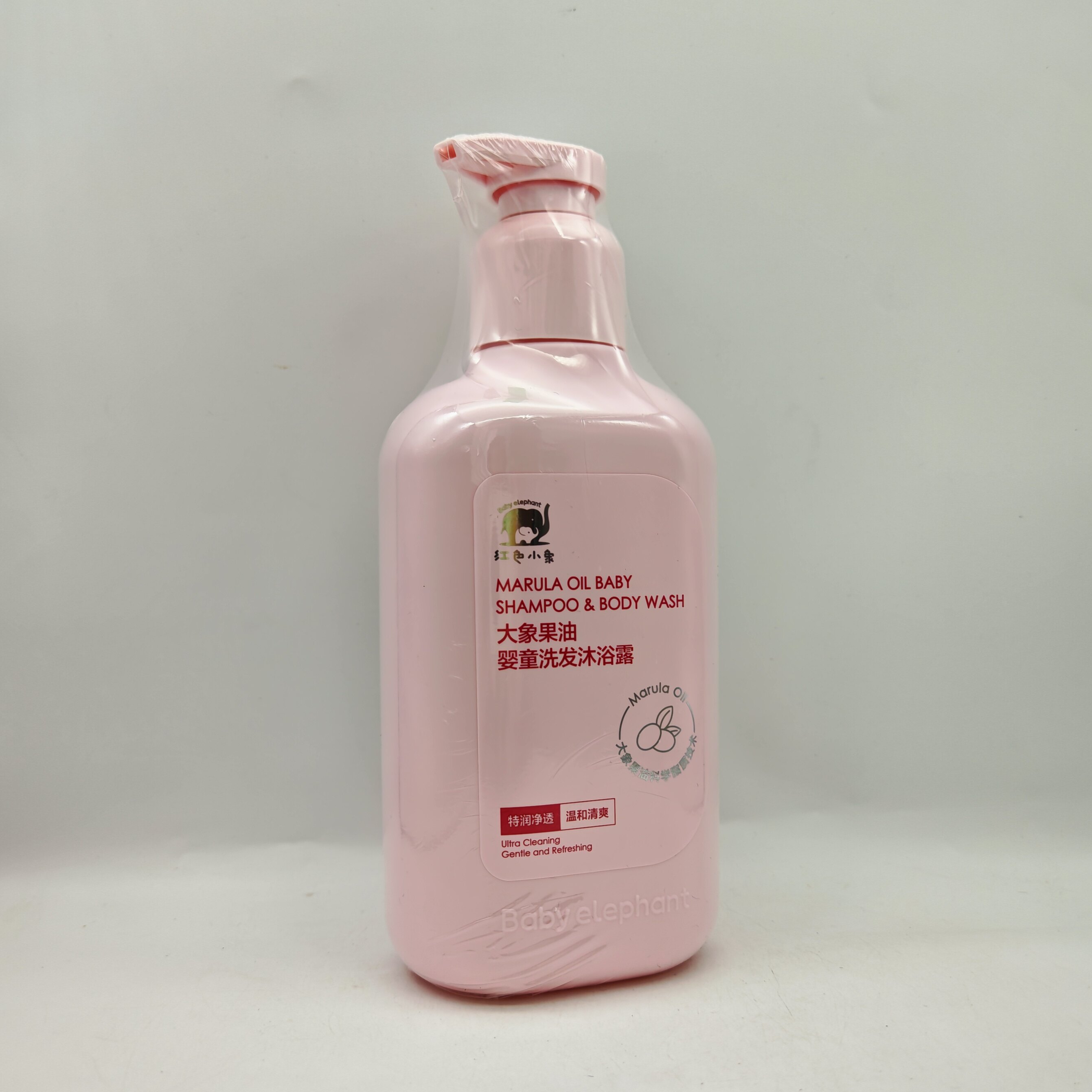 红色小象大象果油洗发水沐浴露男女童专用0岁+温和洗护正品防伪
