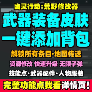 幽灵行动:荒野修改器凭空添加武器皮肤配件地图传送资源修改服装