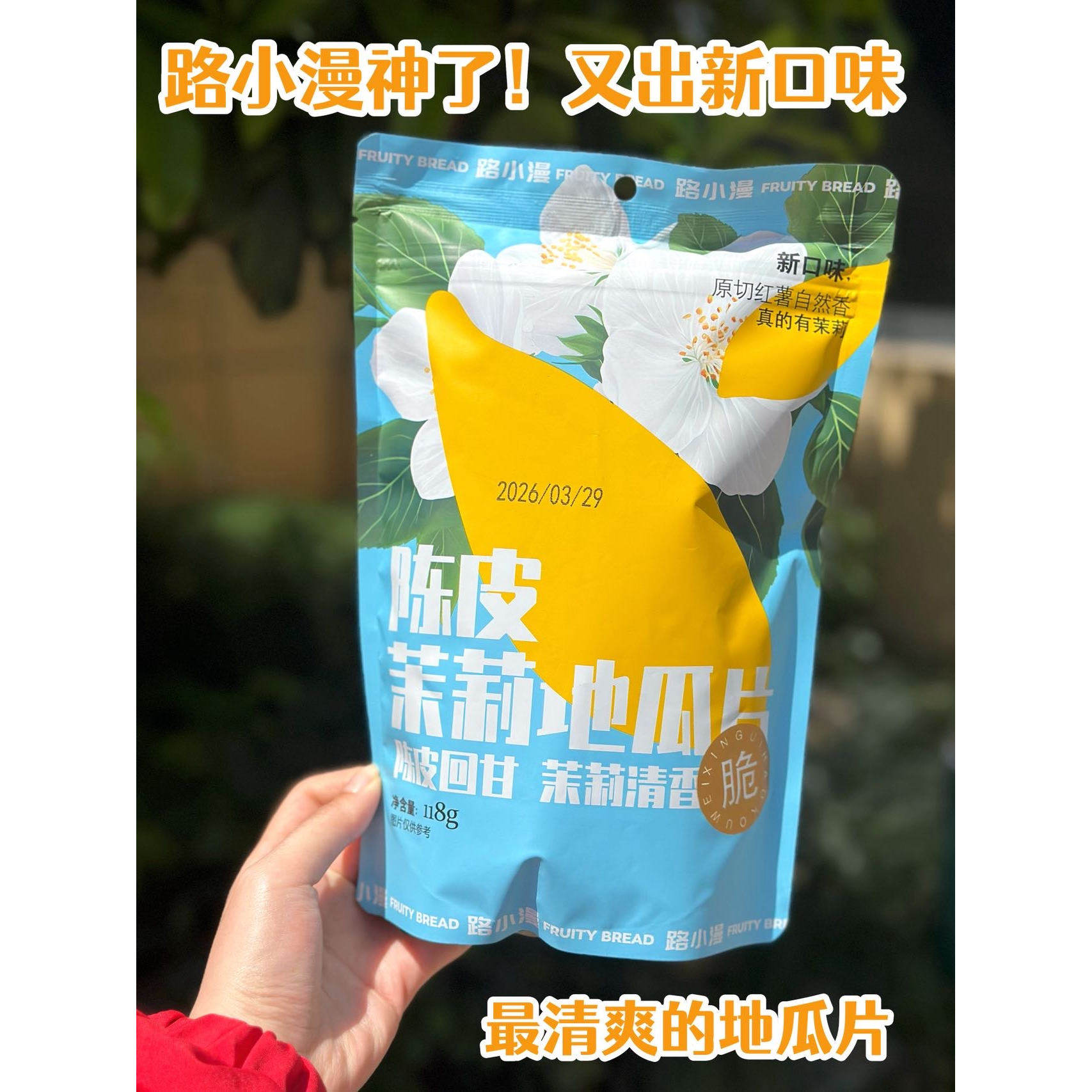 路小漫甘梅陈皮茉莉地瓜干红薯片原切地瓜片香酥脆番薯干休闲零食