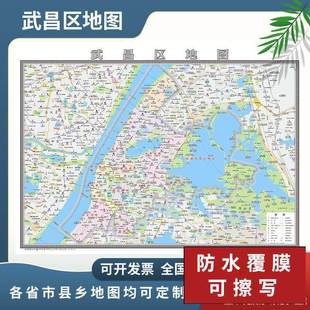 武昌区地图2024武汉市定制地图交通行政新版电子挂图贴图