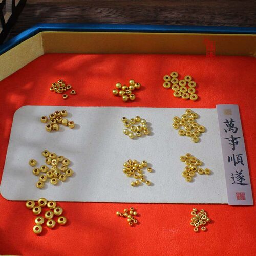 古法迷你小配件隔片方块算盘珠飞碟珠开口圈碎银盘缠圆珠隔珠