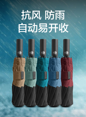 【雨伞】Topumbrella加大号加固加厚防抗风自动折叠伞拼色双人
