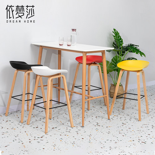 依梦莎休闲塑料酒吧奶茶店吧椅