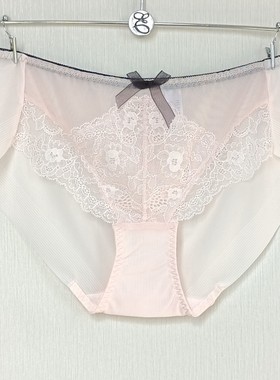 韩国EBLIN专柜正品粉色蝴蝶公主无痕舒适平角女士内裤