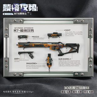 [高档相框]三角洲行动M7战斗步枪棱镜攻势-MTG黑骑士金属武器模型