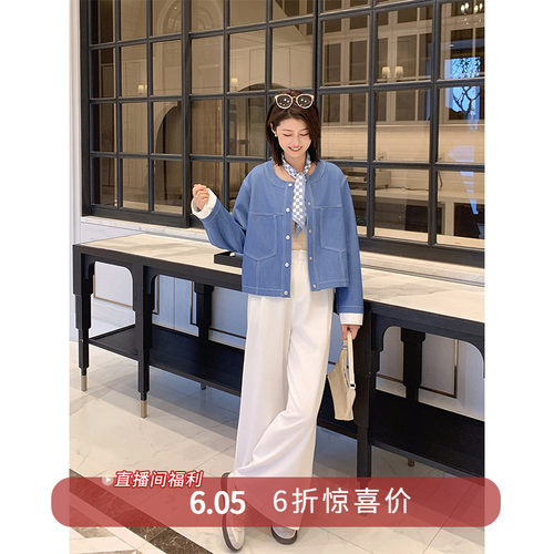 休闲百搭压褶设计配腰带阔腿裤