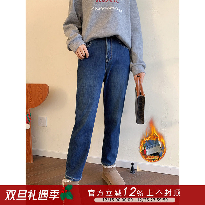 加厚保暖显瘦不臃肿羽绒牛仔裤