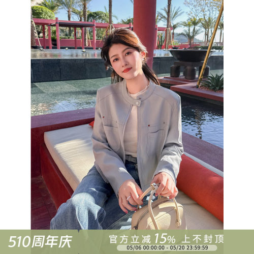 经典机车夹克pu皮短外套
