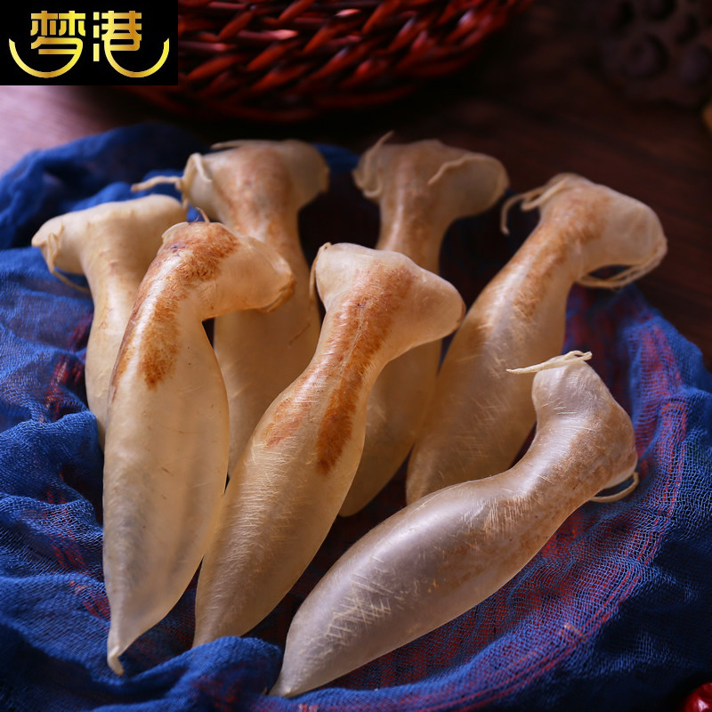 梦港鱼胶 蜘蛛胶公肚非印尼鱼胶深海天然花胶干货正品礼盒10g