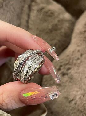 女小众高级感时尚多层开口戒指日常佩戴