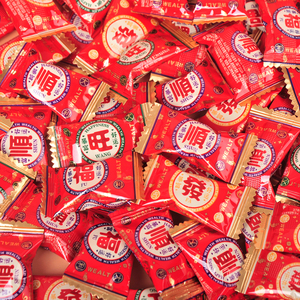 瑞士糖水果味果汁软糖奶糖婚庆喜糖乔迁满月酒前台招待活动装饰