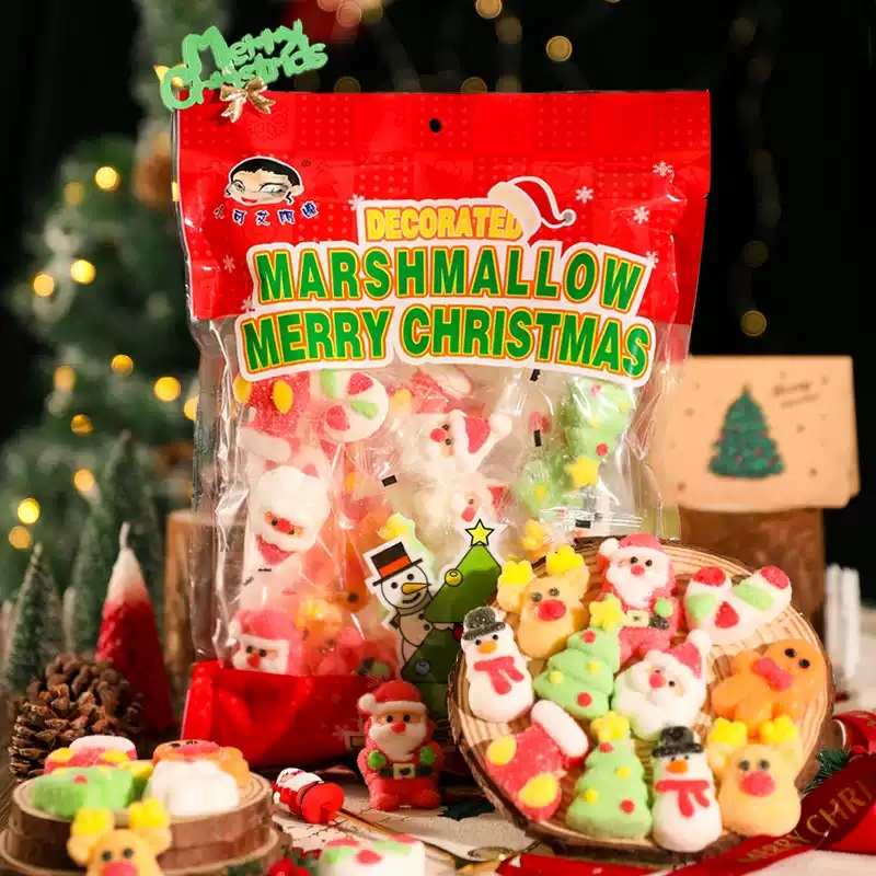 糖果圣诞节造型棉花糖可爱创意软糖活动派对儿童礼物平安夜装饰