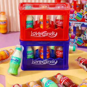 汽水瓶造型软糖爆浆爆酱夹心水果味可爱创意网红趣味糖果零食儿童