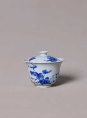 谷雨山房谷雨若深青花五花猪灵泽盖碗80ml