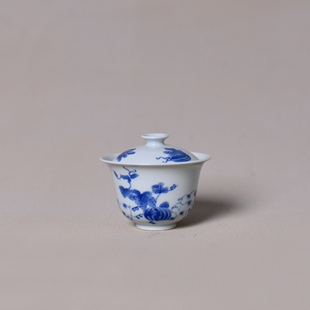 谷雨山房谷雨若深青花五花猪灵泽盖碗80ml