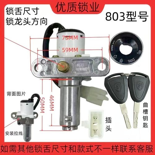 电动车锁芯电门锁芯电摩锁芯倍特/欧派/比德文/尚领/玉骑铃锁适配