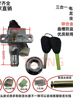 电动车电门电源锁绿源巧格尚领台铃小刀YD冠能爱玛新国标套锁适配